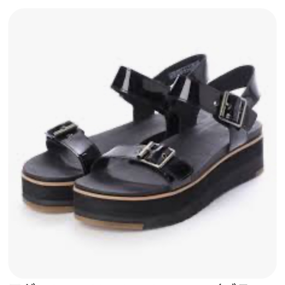 UGG “Angie” Platform Leather Sandals sz 12 beach summer casual arch support EUC